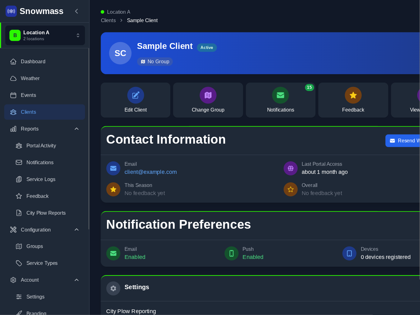 Snowmass Client Portal